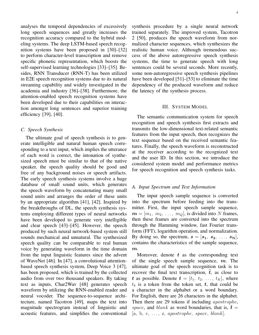 Deep Learning Enabled Semantic Communications With Speech Recognition and Synthesis 架构/方法页