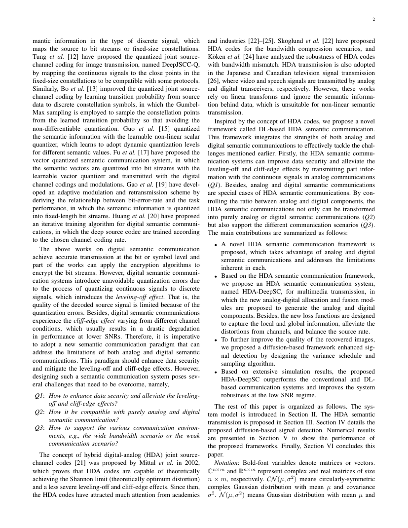 Hybrid Digital-Analog Semantic Communications 架构/方法页
