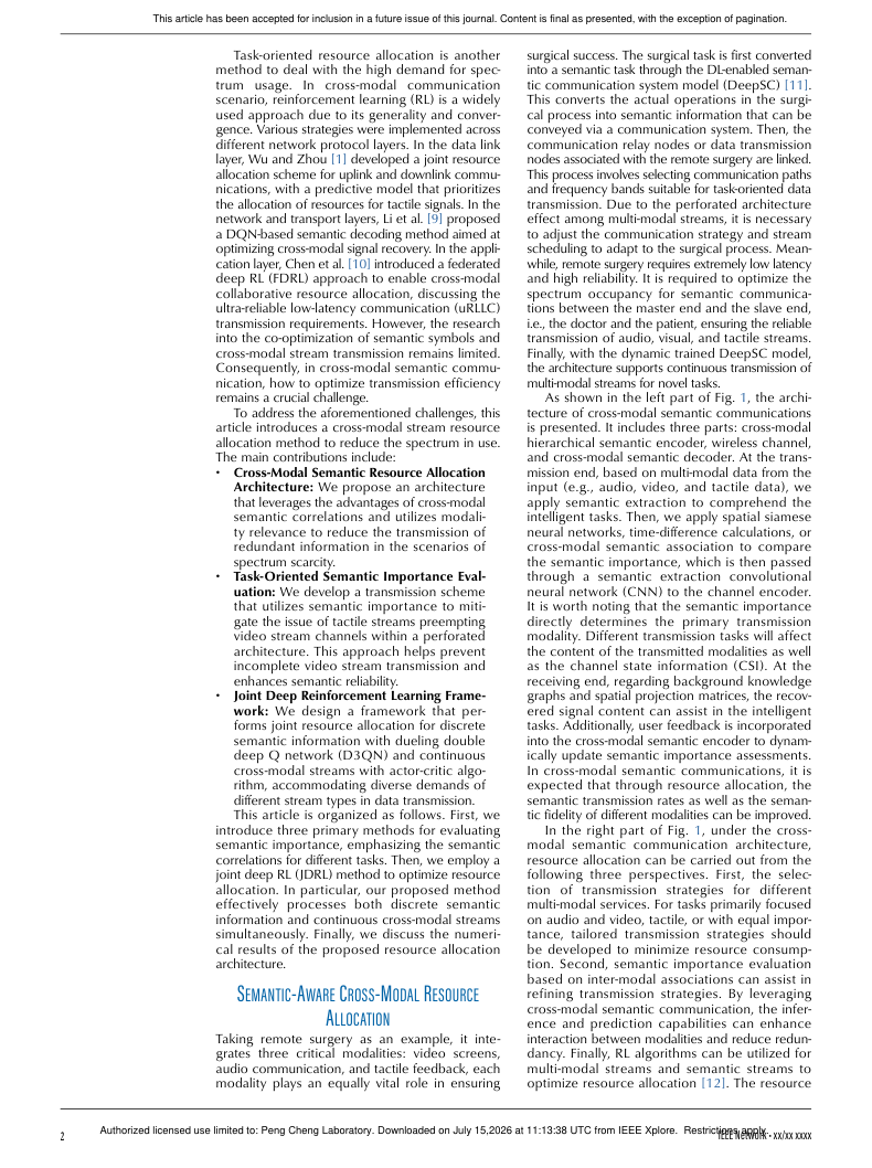 Task-Oriented Resource Allocation for Cross-Modal Semantic Communications 架构/方法页