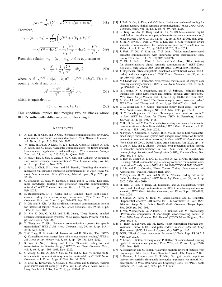 Unequal Error Protection for Digital Semantic Communication with Channel Coding 结果页
