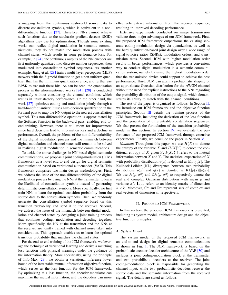 Joint Coding-Modulation for Digital Semantic Communications via Variational Autoencoder 方法页