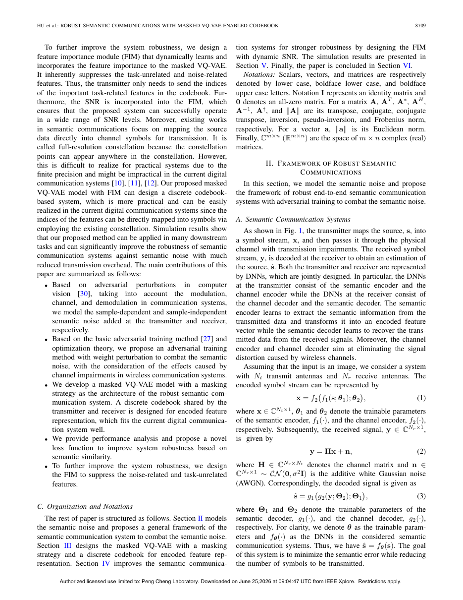 Robust Semantic Communications With Masked VQ-VAE Enabled Codebook 方法页