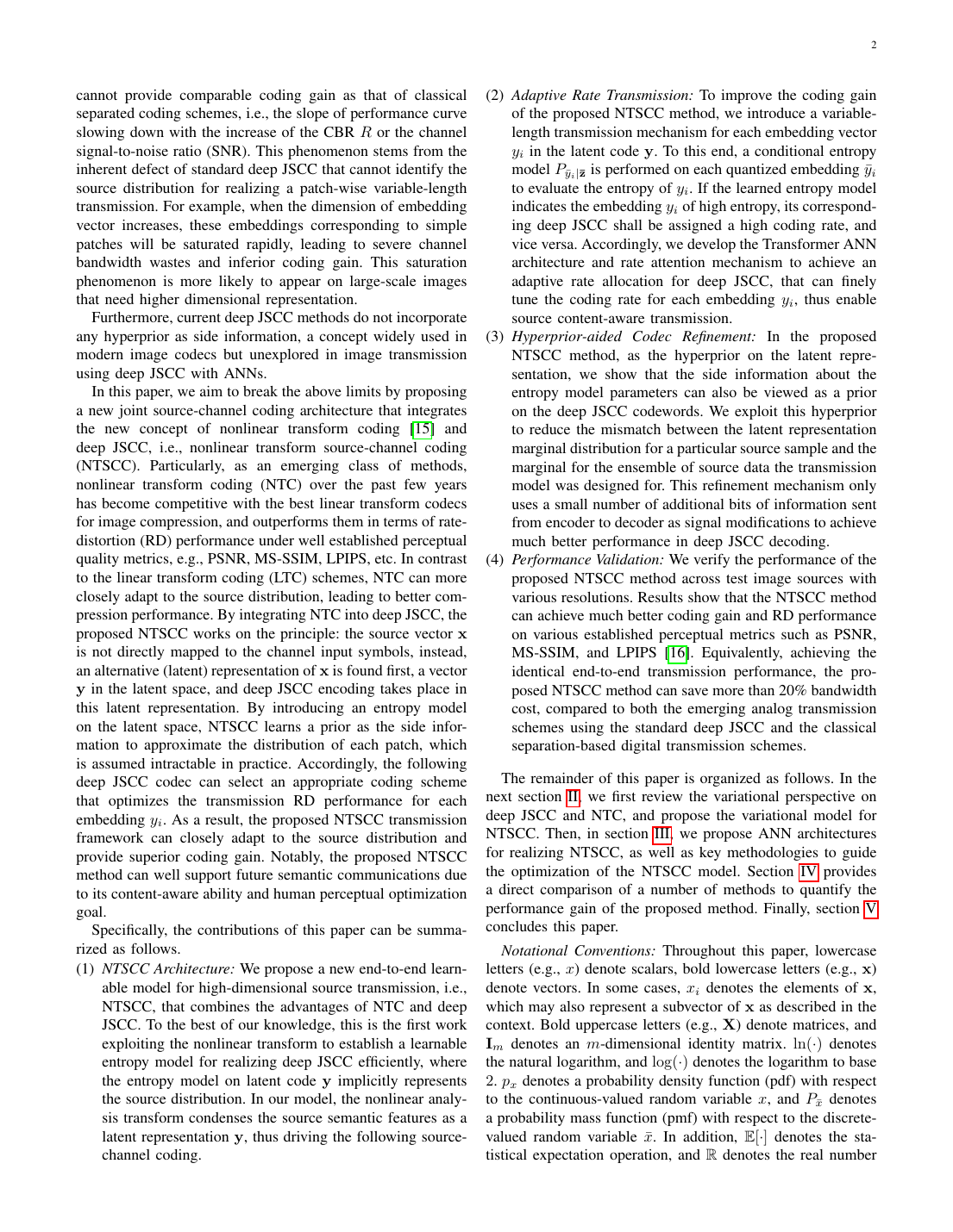 Nonlinear Transform Source-Channel Coding for Semantic Communications 方法/架构页