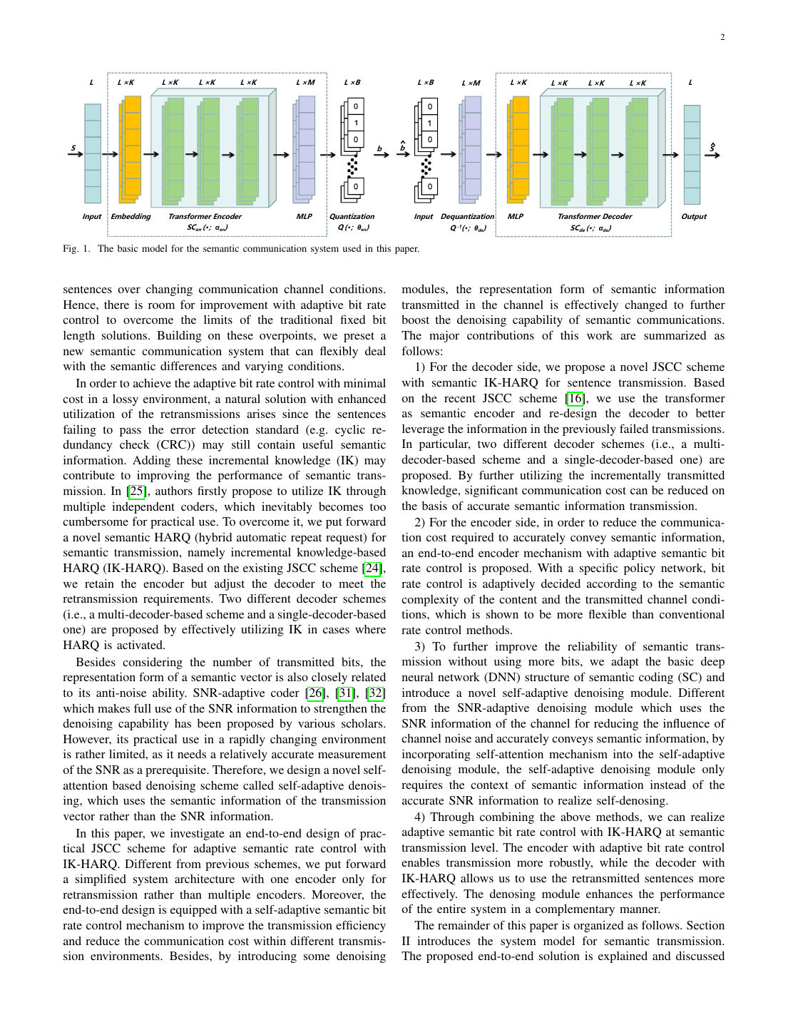 Adaptive Bit Rate Control in Semantic Communication With Incremental Knowledge-Based HARQ 方法/架构页