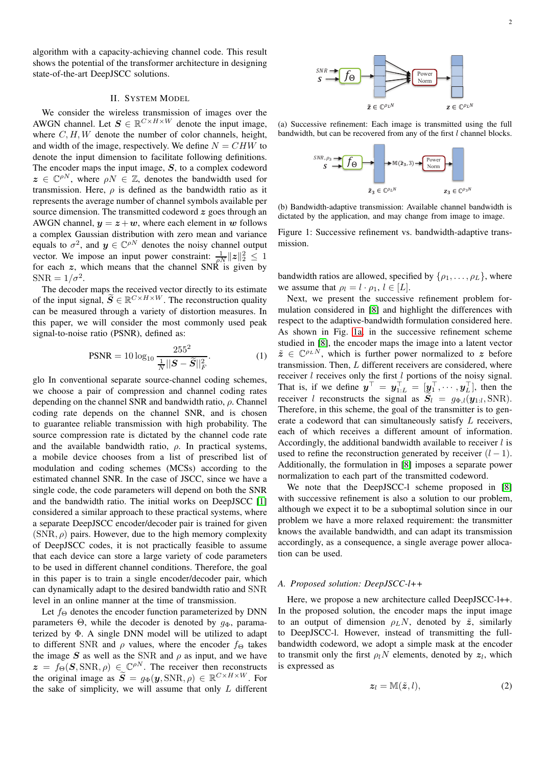 DeepJSCC-l++: Robust and Bandwidth-Adaptive Wireless Image Transmission 方法/架构页