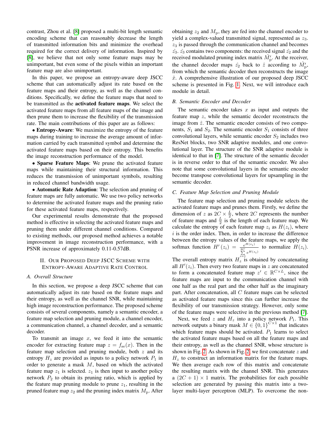 Deep Joint Source-Channel Coding for Wireless Image Transmission With Entropy-Aware Adaptive Rate Control 方法/架构页