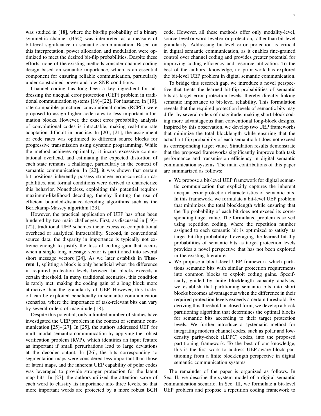 Unequal Error Protection for Digital Semantic Communication With Channel Coding 方法/架构页
