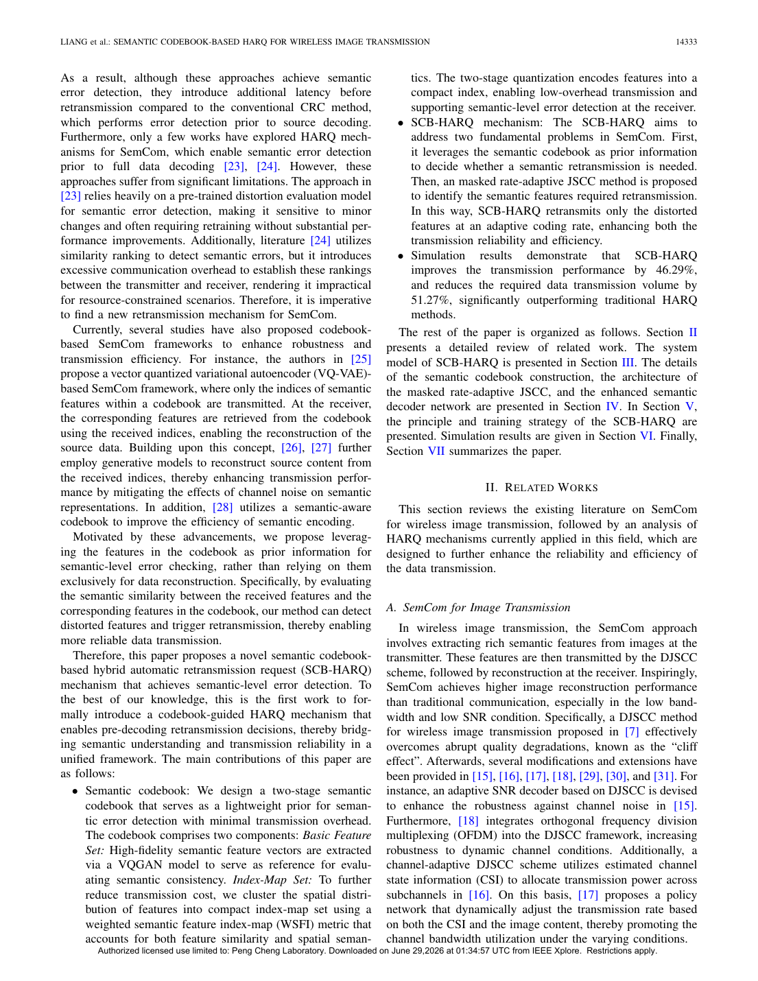 Semantic Codebook-Based HARQ for Wireless Image Transmission 方法/架构页
