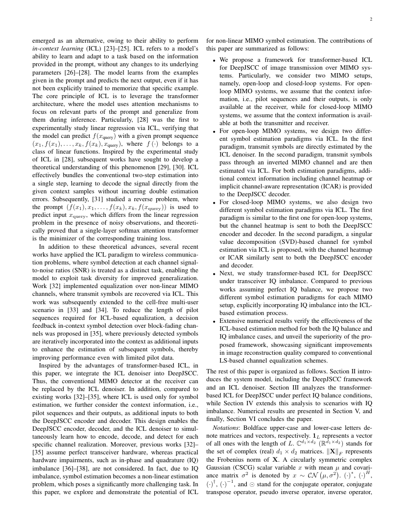 In-Context Learning for Deep Joint Source-Channel Coding Over MIMO Channels 架构/方法页
