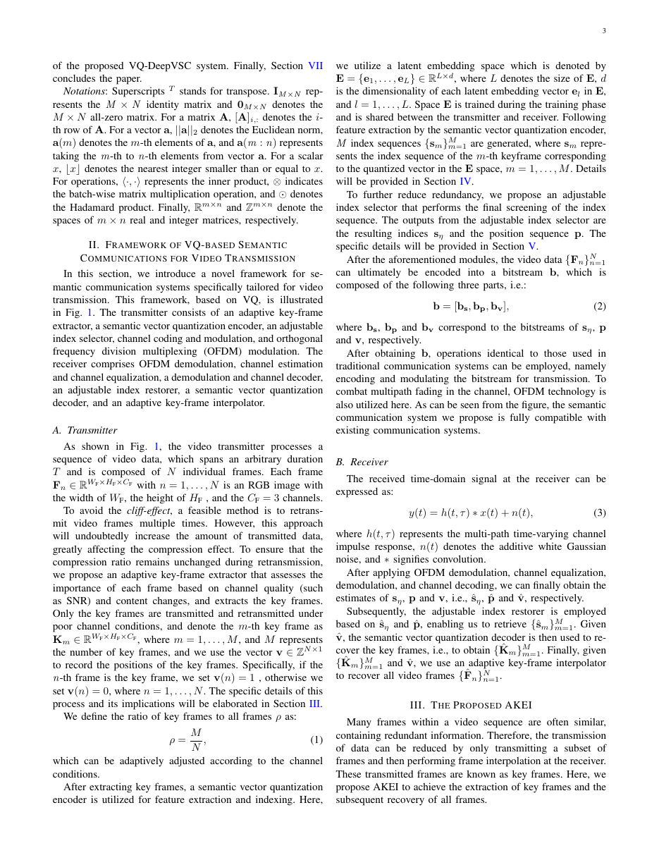 VQ-DeepVSC: A Dual-Stage Vector Quantization Framework for Video Semantic Communication 方法页