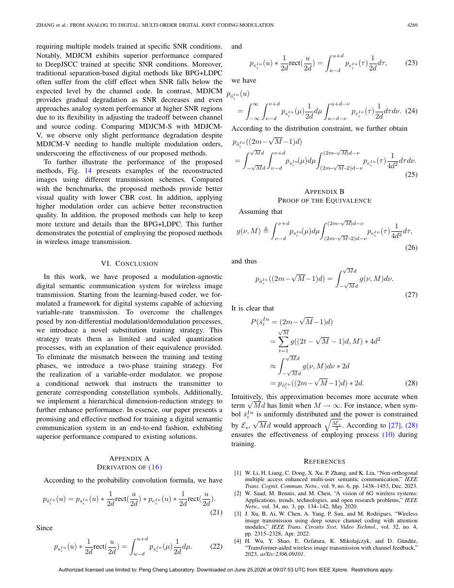 From Analog to Digital: Multi-Order Digital Joint Coding-Modulation for Semantic Communication 结果页