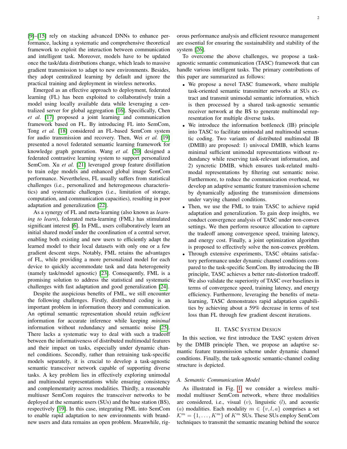 Task-Agnostic Semantic Communications Relying on Information Bottleneck and Federated Meta-Learning method
