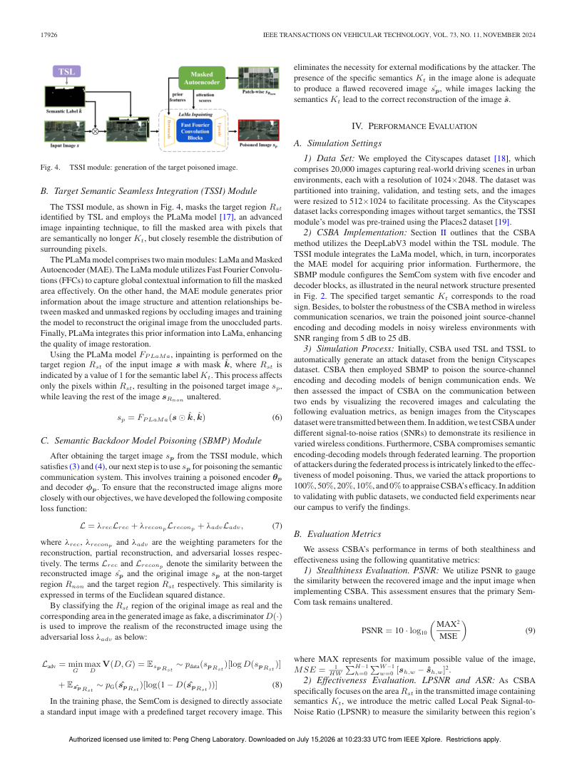 CSBA: Covert Semantic Backdoor Attack Against Intelligent Connected Vehicles 关键结果页