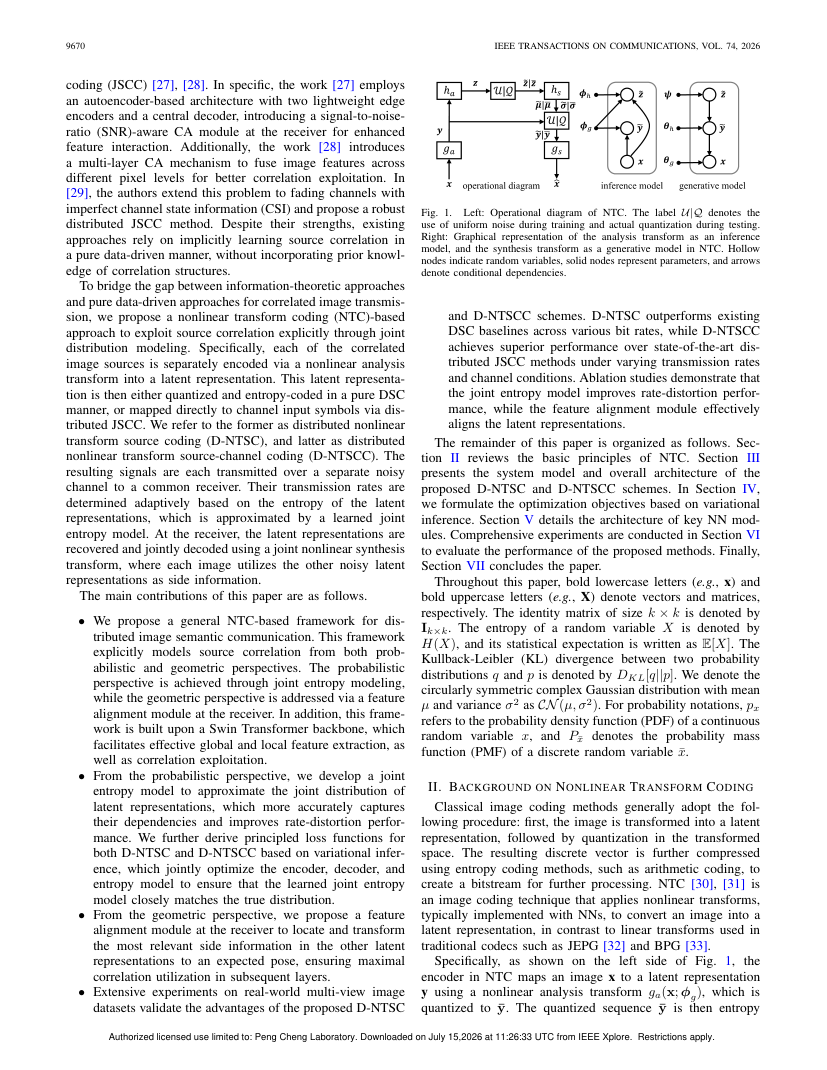 Distributed Semantic Communication via Nonlinear Transform Coding for Correlated Images 架构/方法页