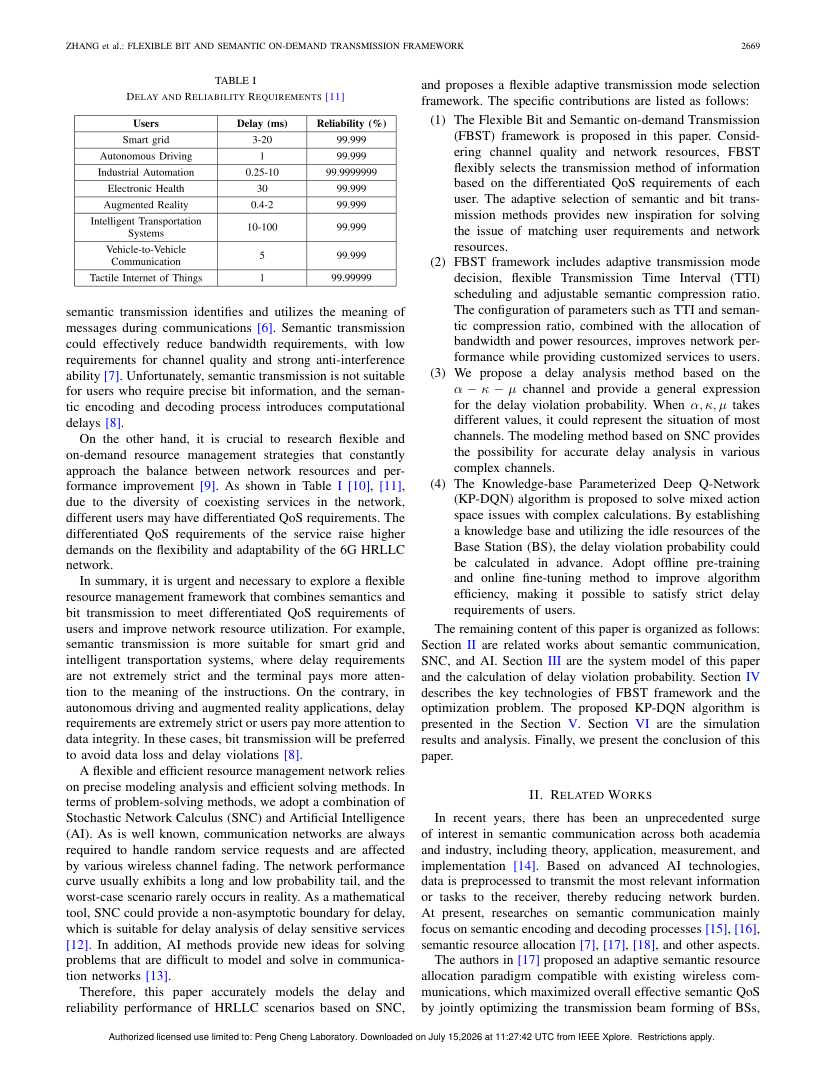 Flexible Bit and Semantic On-Demand Transmission Framework in Hyper-Reliable and Low Latency Communications Scenarios 架构/方法页