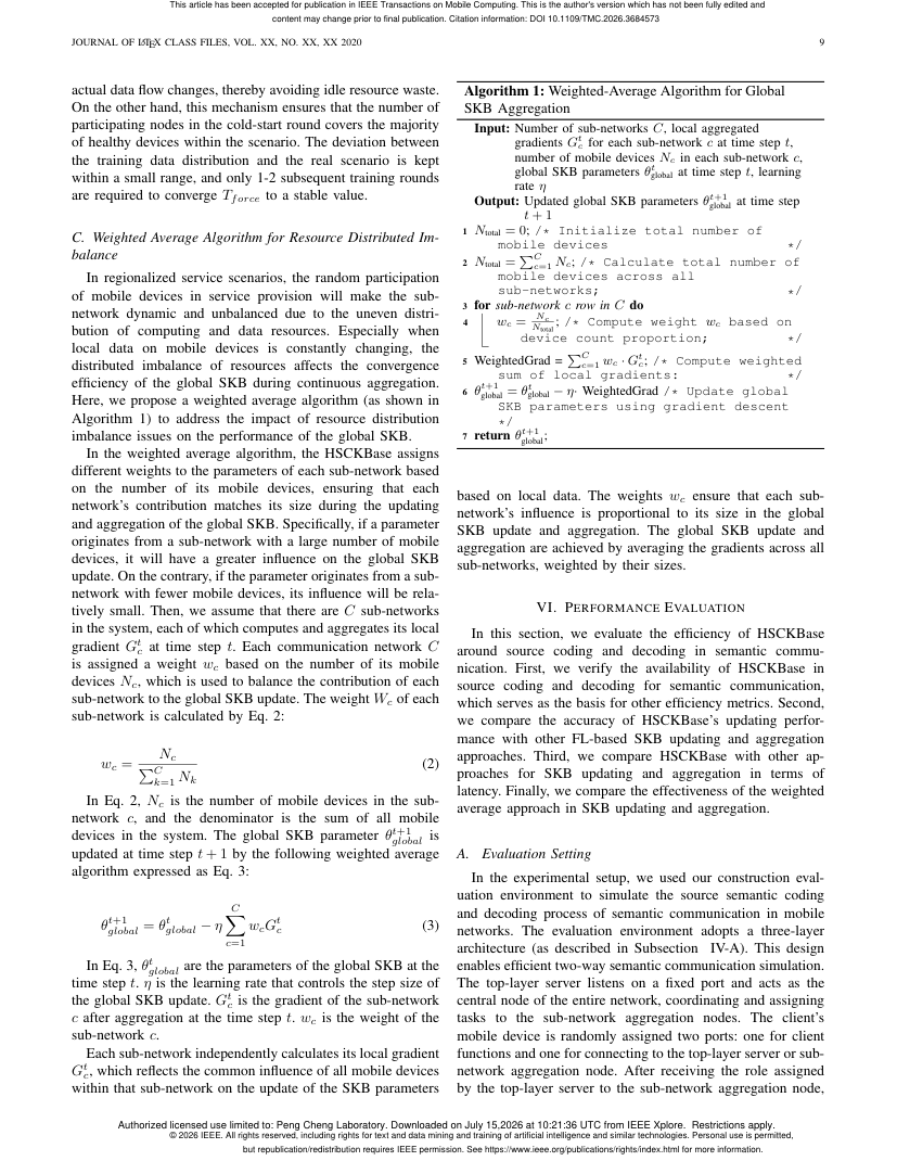 HSCKBase: A Robust Hierarchical Federated Learning Framework for Semantic Communication Knowledge Base in Regionalized Service Scenarios 关键结果页