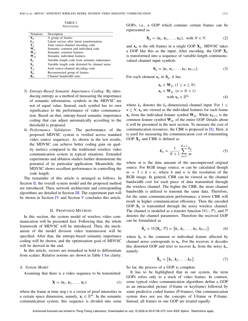 MDVSC—Efficient Wireless Model Division Video Semantic Communication 架构/方法页