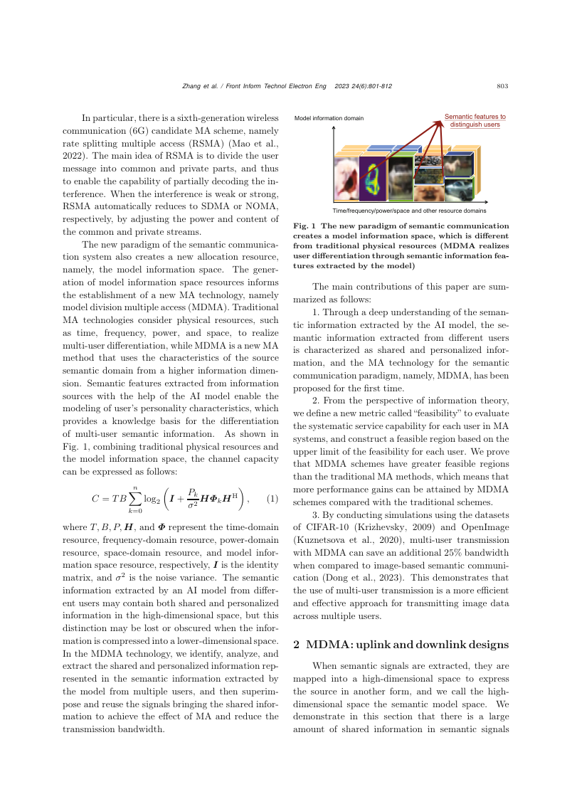Model division multiple access for semantic communications 架构/方法页