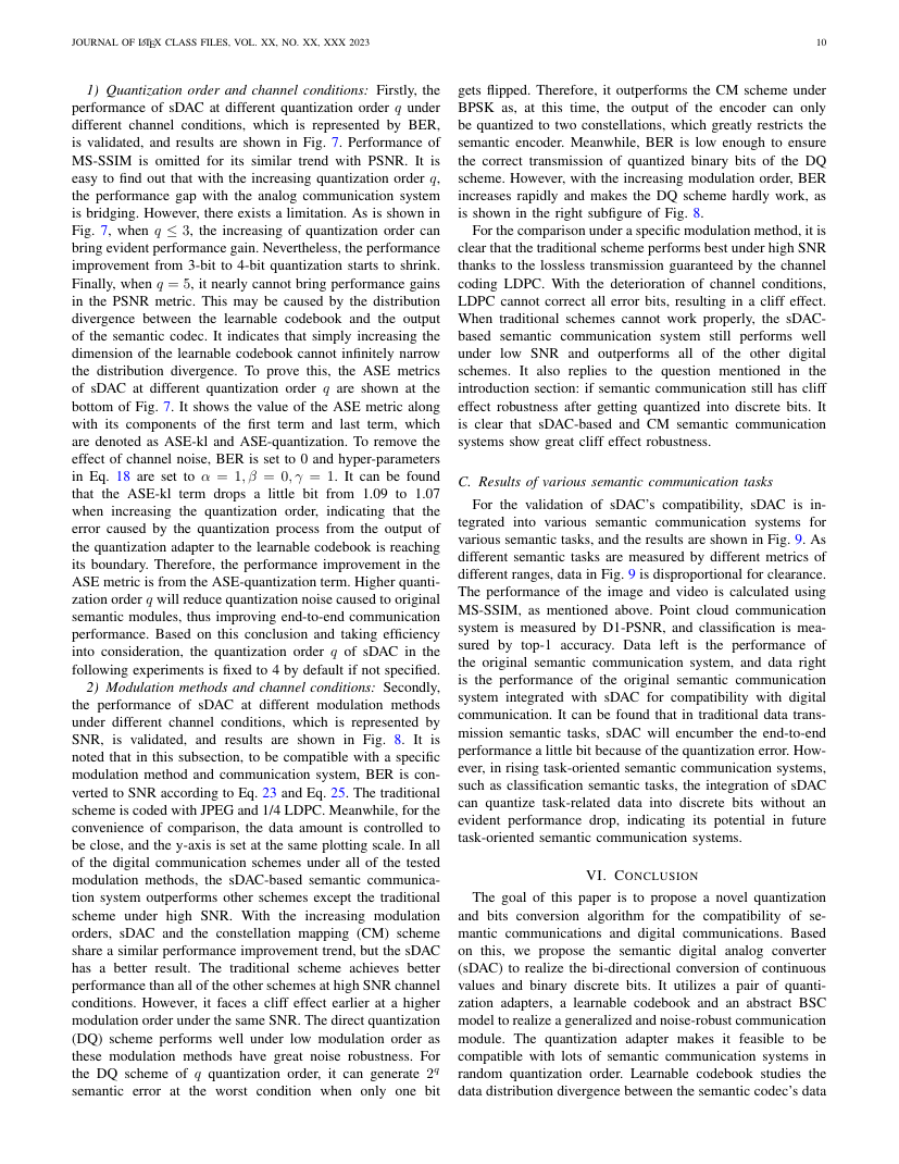 sDAC—Semantic Digital Analog Converter for Semantic Communications 关键结果页