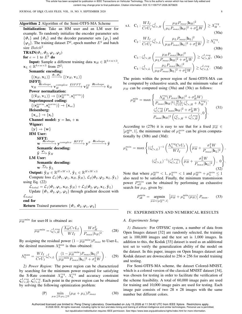 Semantic Communication for High-Speed Mobility Scenarios: A Semantic-OTFS Scheme 关键结果页