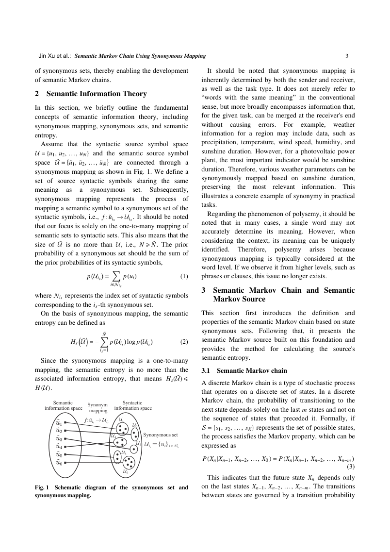 Semantic Markov Chain Using Synonymous Mapping 架构/方法页