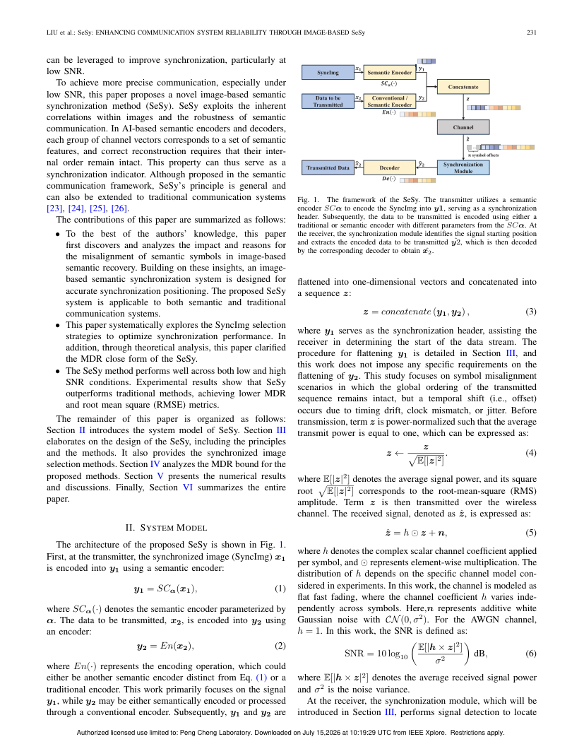 SeSy: Enhancing Communication System Reliability Through Image-Based Semantic Synchronization 架构/方法页
