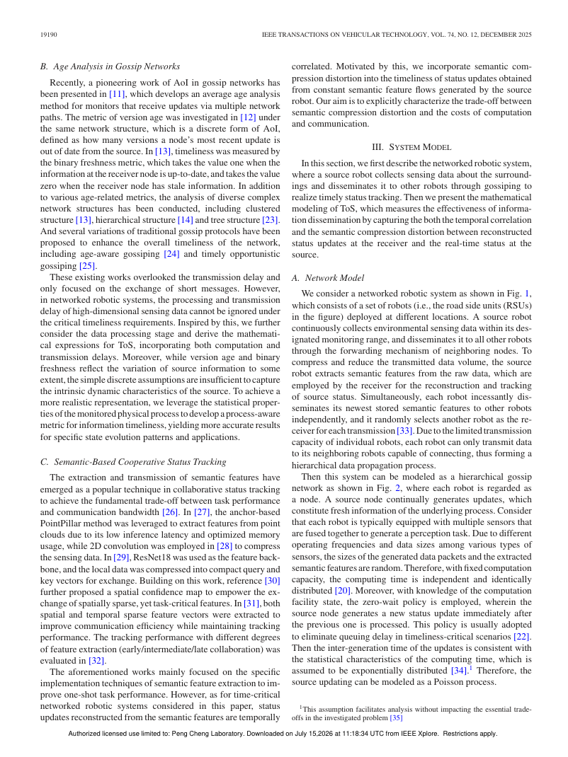 Timely Gossiping for Semantic-Based Status Tracking in Robotic Communications 架构/方法页