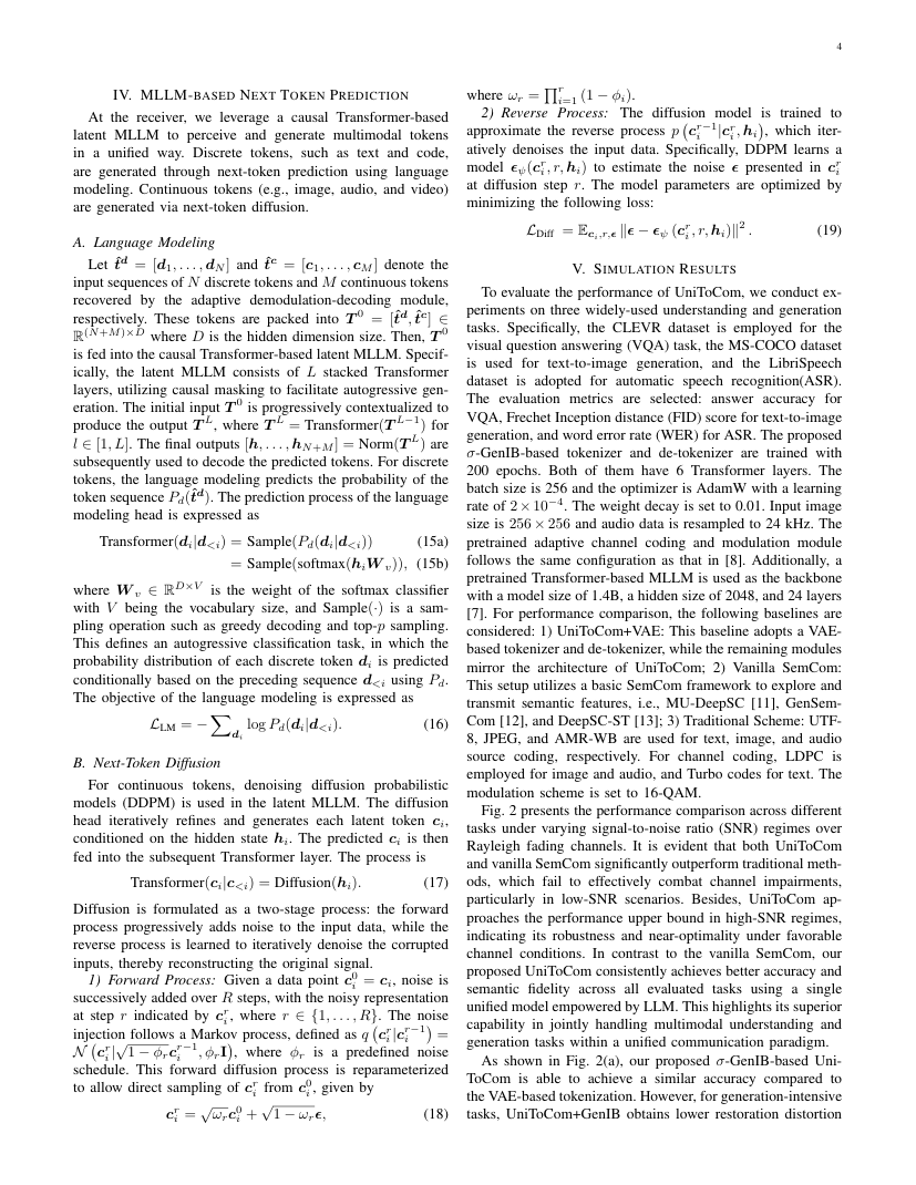 Token Communication in the Era of Large Models: An Information Bottleneck-Based Approach 关键结果页