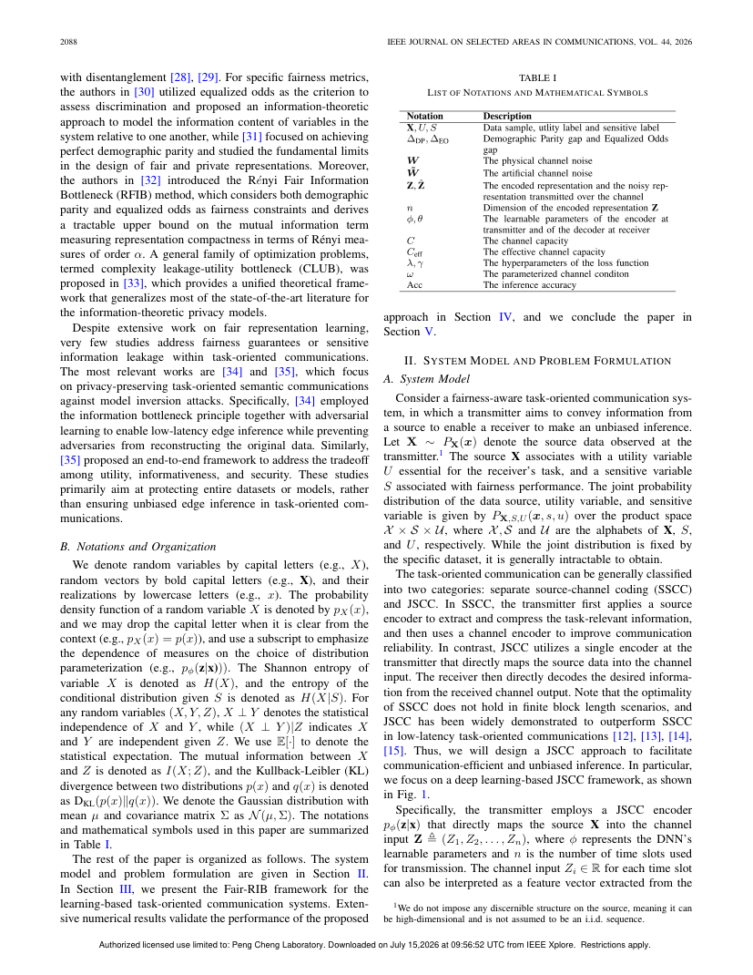 Fairness-Aware Joint Source-Channel Coding for Robust Task-Oriented Communication 架构/方法页