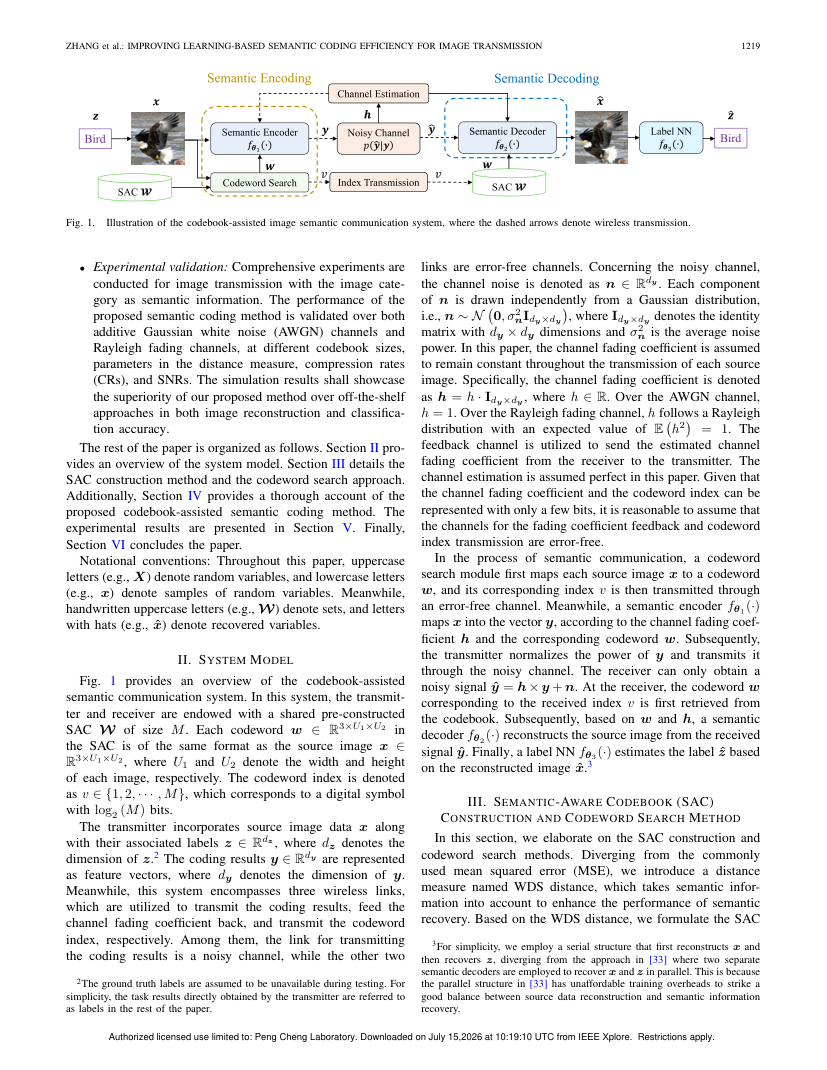 Improving Learning-Based Semantic Coding Efficiency for Image Transmission via Shared Semantic-Aware Codebook 架构/方法页