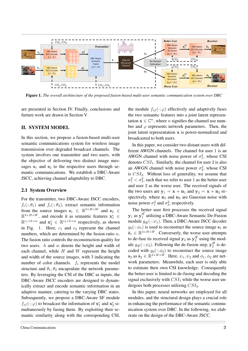 Multi-User Semantic Fusion for Semantic Communications over Degraded Broadcast Channels 架构/方法页