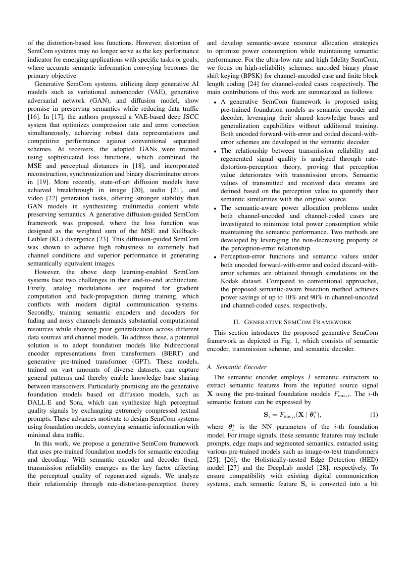 Generative Semantic Communications With Foundation Models: Perception-Error Analysis and Semantic-Aware Power Allocation 架构/方法页