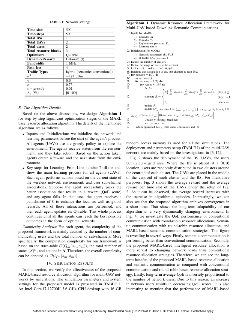 Resource Allocation for Semantic Aware Relay Networks using Multi-Agent Reinforcement Learning 关键结果页
