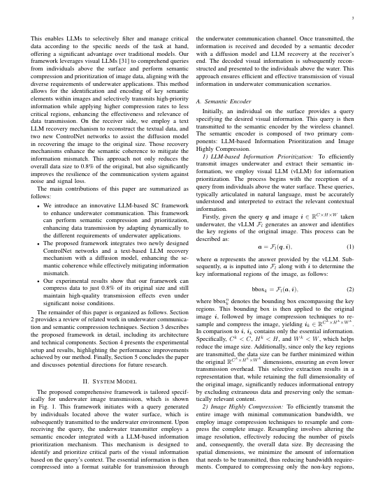 Semantic Communication Based on Large Language Model for Underwater Image Transmission 方法/架构页