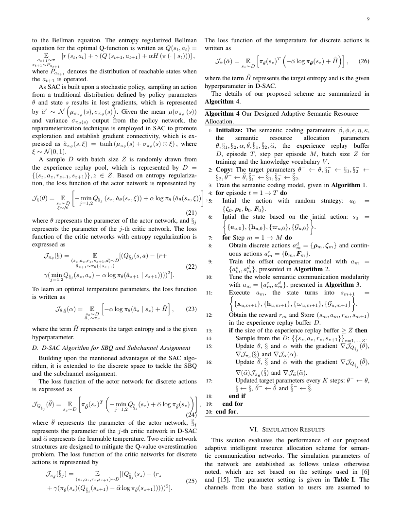 Adaptive Resource Allocation for Semantic Communication Networks 关键结果页