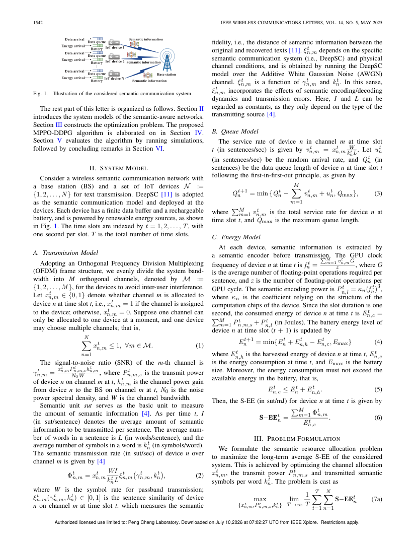 Energy-Efficient Resource Allocation for Multi-User Semantic Communications: A Deep Reinforcement Learning Approach 架构/方法页