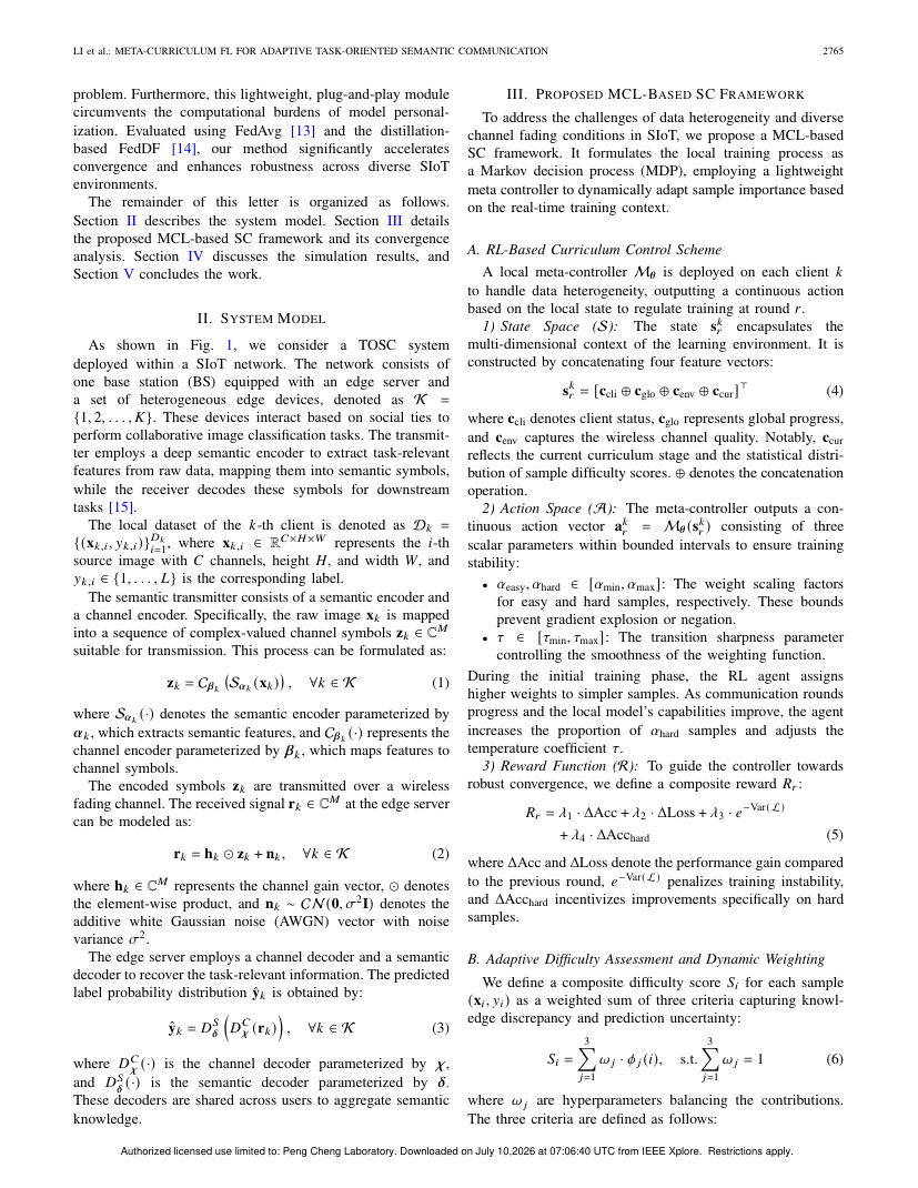 Meta-Curriculum Federated Learning for Adaptive Task-Oriented Semantic Communication 架构/方法页