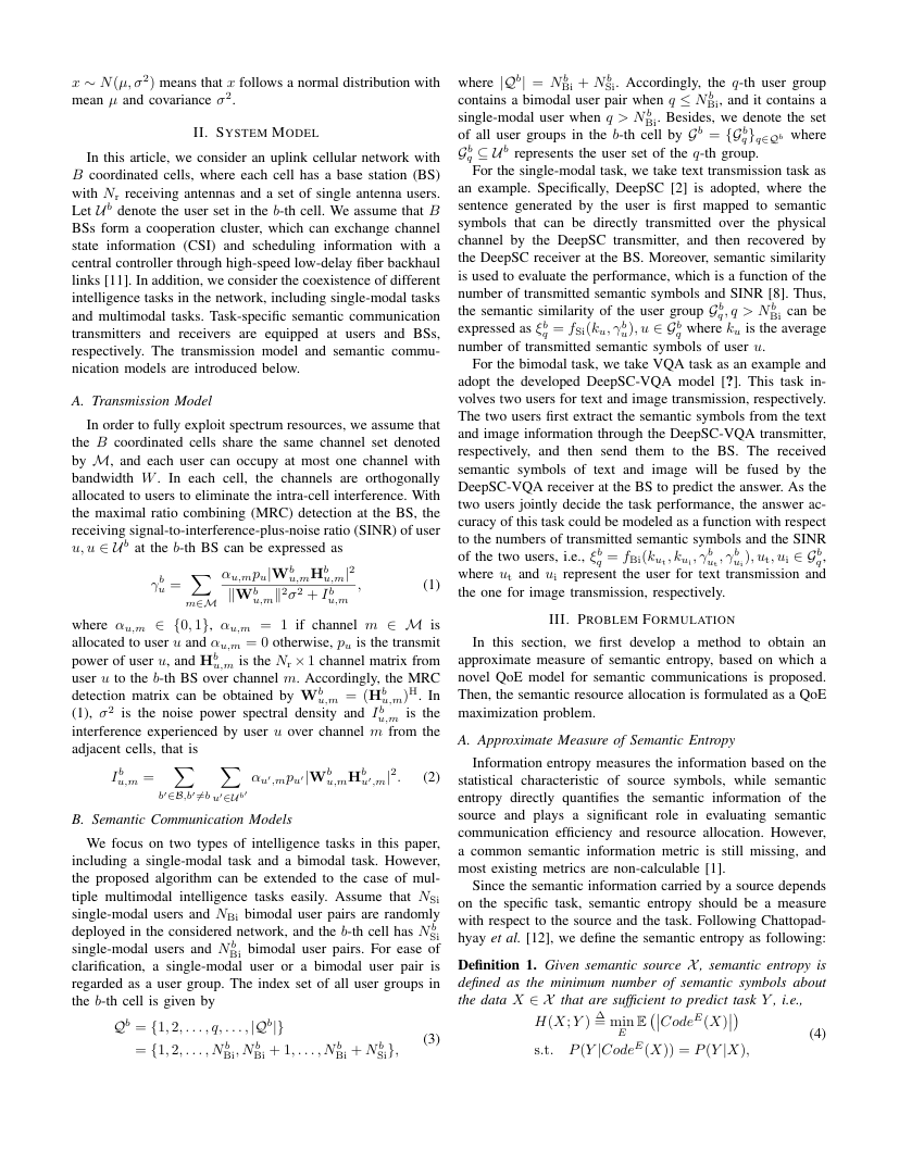 QoE-Aware Resource Allocation for Semantic Communication Networks 架构/方法页