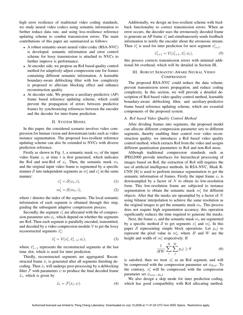 Robust Semantic-Aware Neural Video Compression 架构/方法页