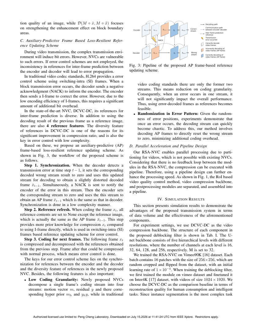 Robust Semantic-Aware Neural Video Compression 关键结果页