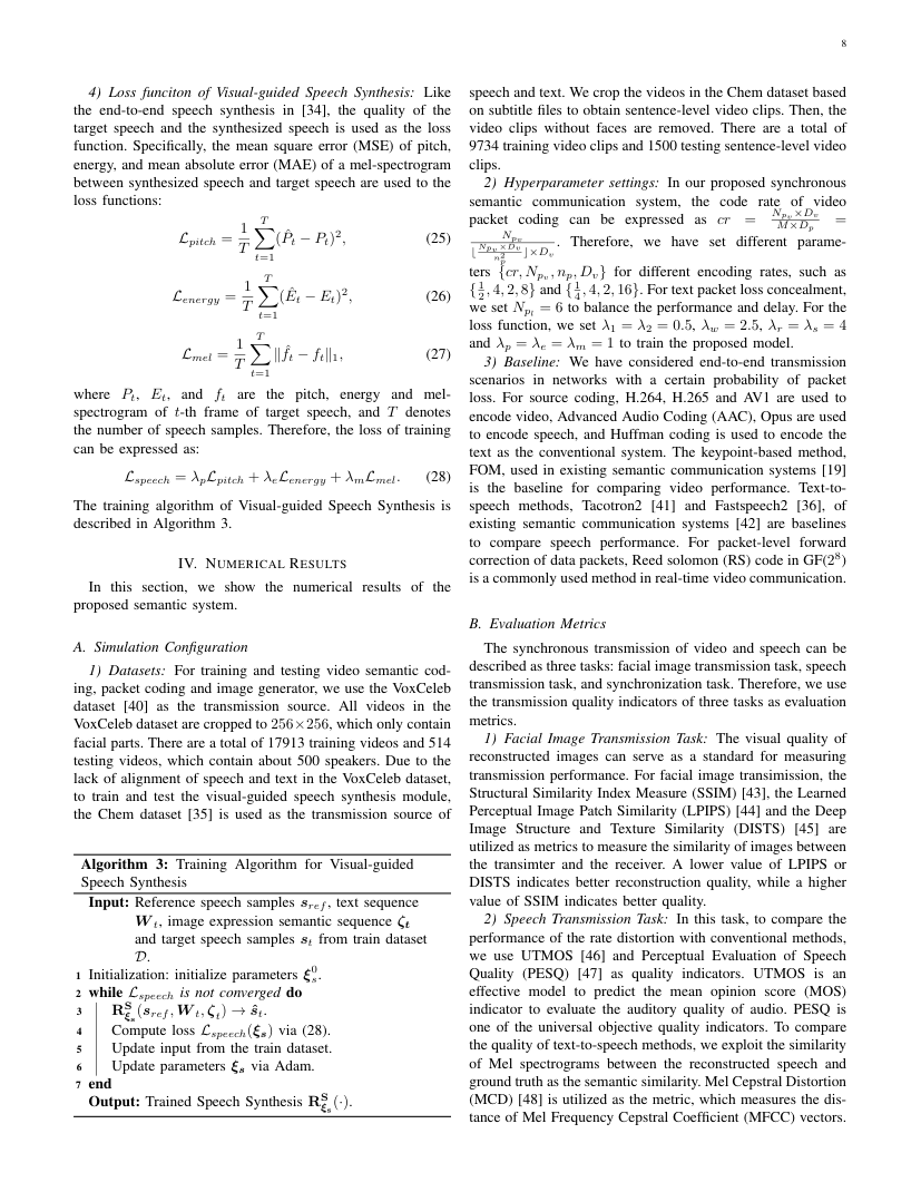 Synchronous Multi-Modal Semantic Communication System With Packet-Level Coding 关键结果页